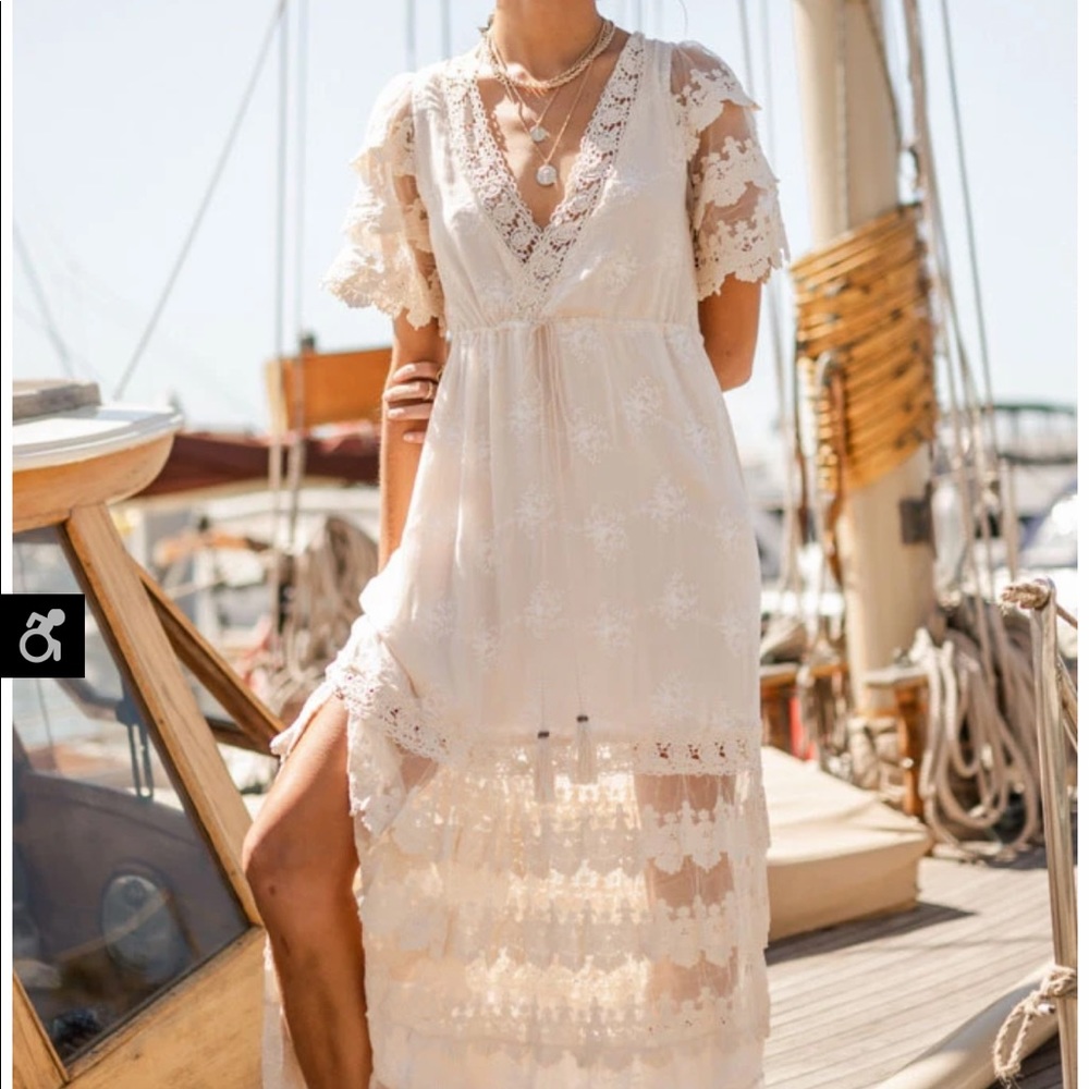 Bohme white lace dress